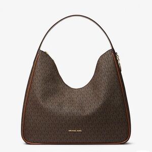 Michael Kors Nayla Signature Brown Hobo Bag